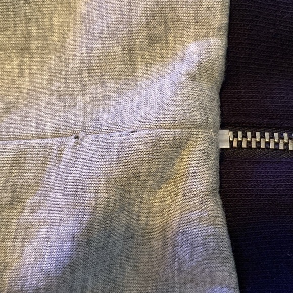 Madewell Crosswalk Pullover Sweatshirt Gray Heather Navy Medium - Picture 6 of 7